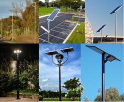 A collage featuring multiple types of solar lights, representing innovative solar energy solutions in Jaipur, Rajasthan.